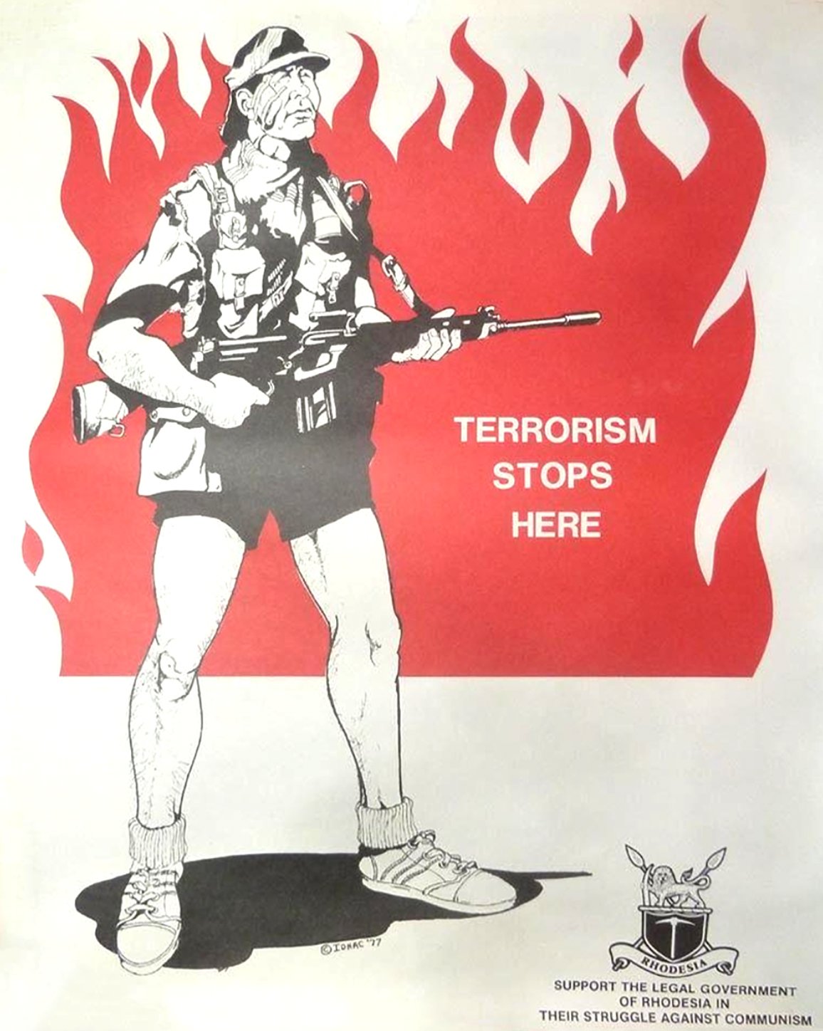 Terrorism stops here (Rhodesian poster, ca. 1977)