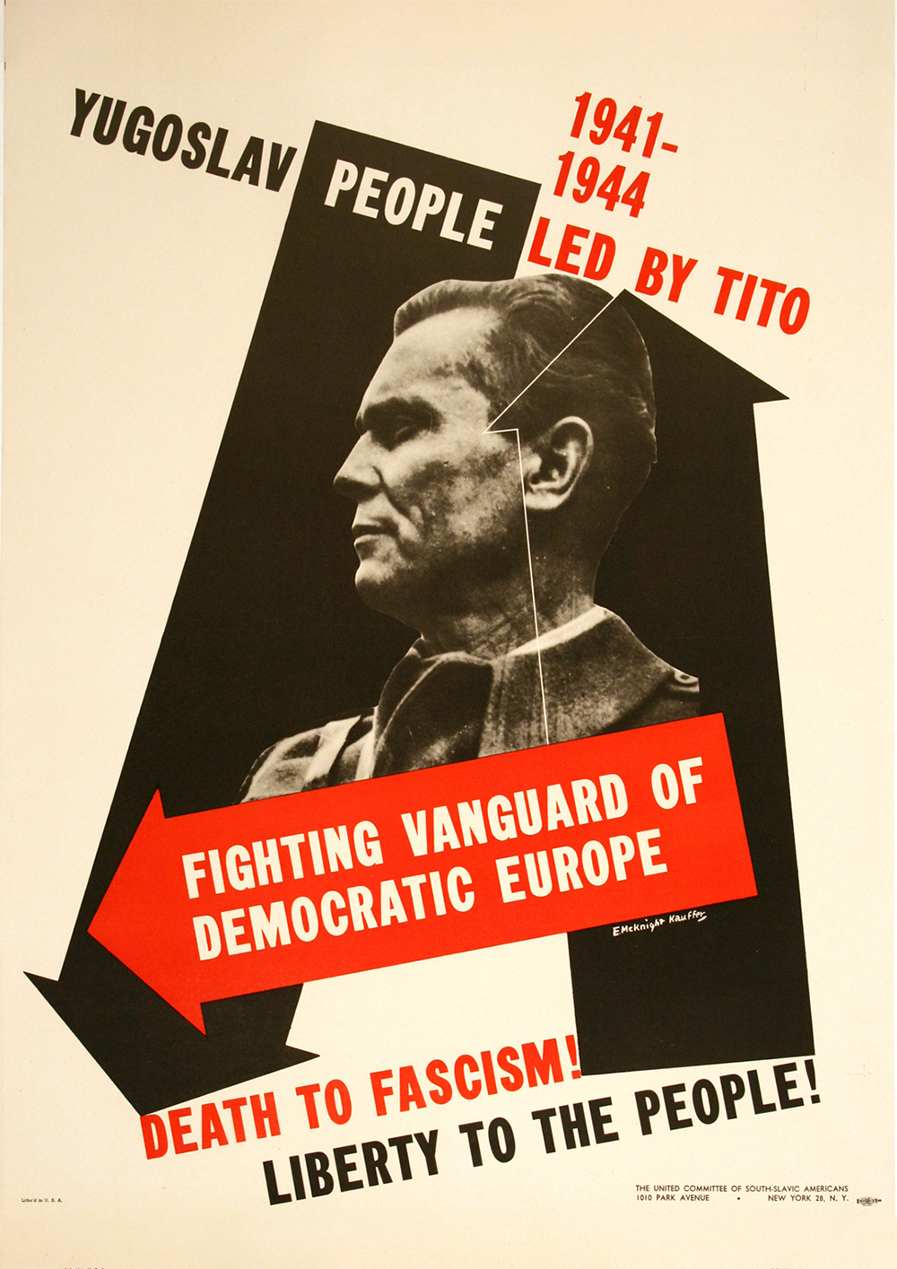 Yugoslav people led by Tito (American poster, 1944)