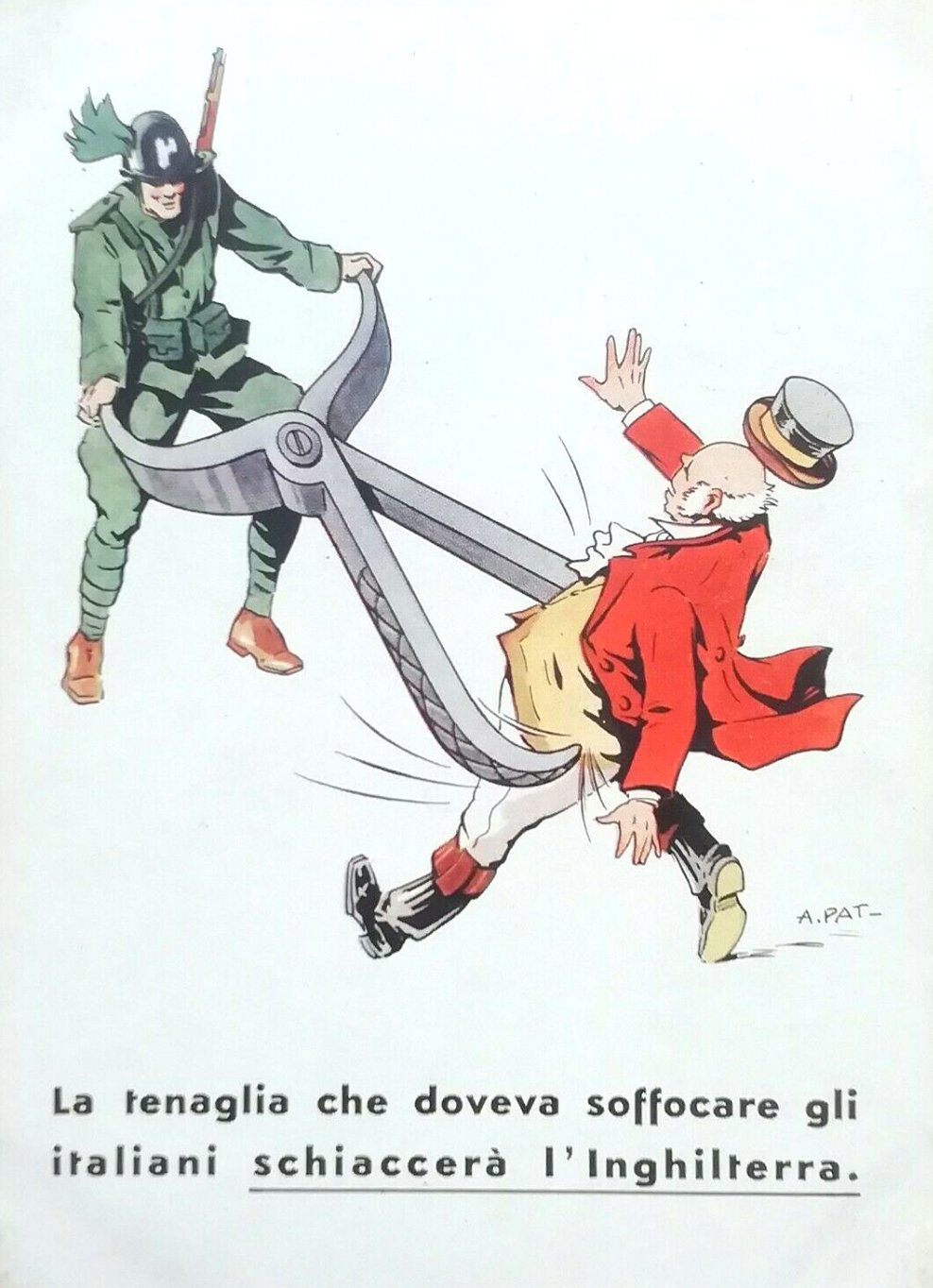 The pinchers (Italian postcard, ca. 1941)