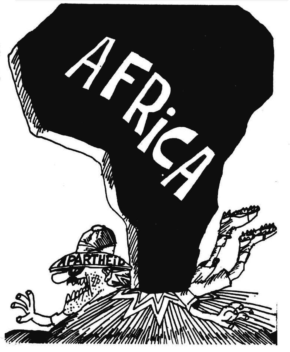 South African cartoon, 1983