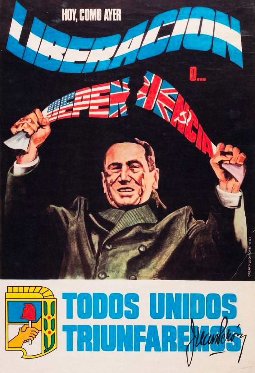 Today, as yesterday, liberation or dependence (Argentinian Poster, 1983)